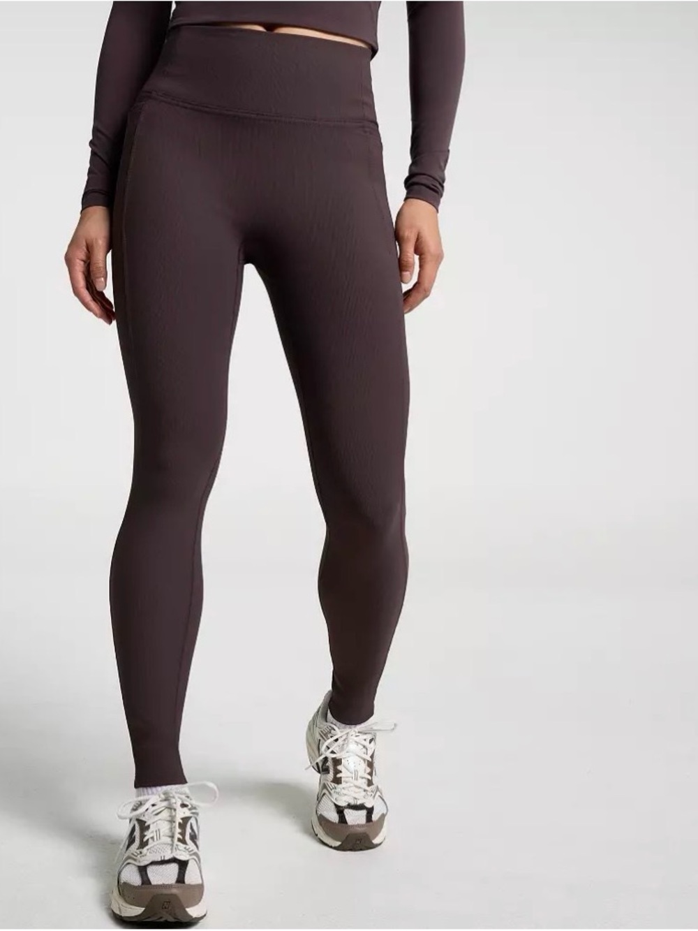CALIA Women's Essential Rib Legging - Smoky Plum